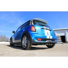 FOX Sportauspuff mittig 2x100 eingerollt schräg Mini Cooper S R56 ab Bj 06 1.6l