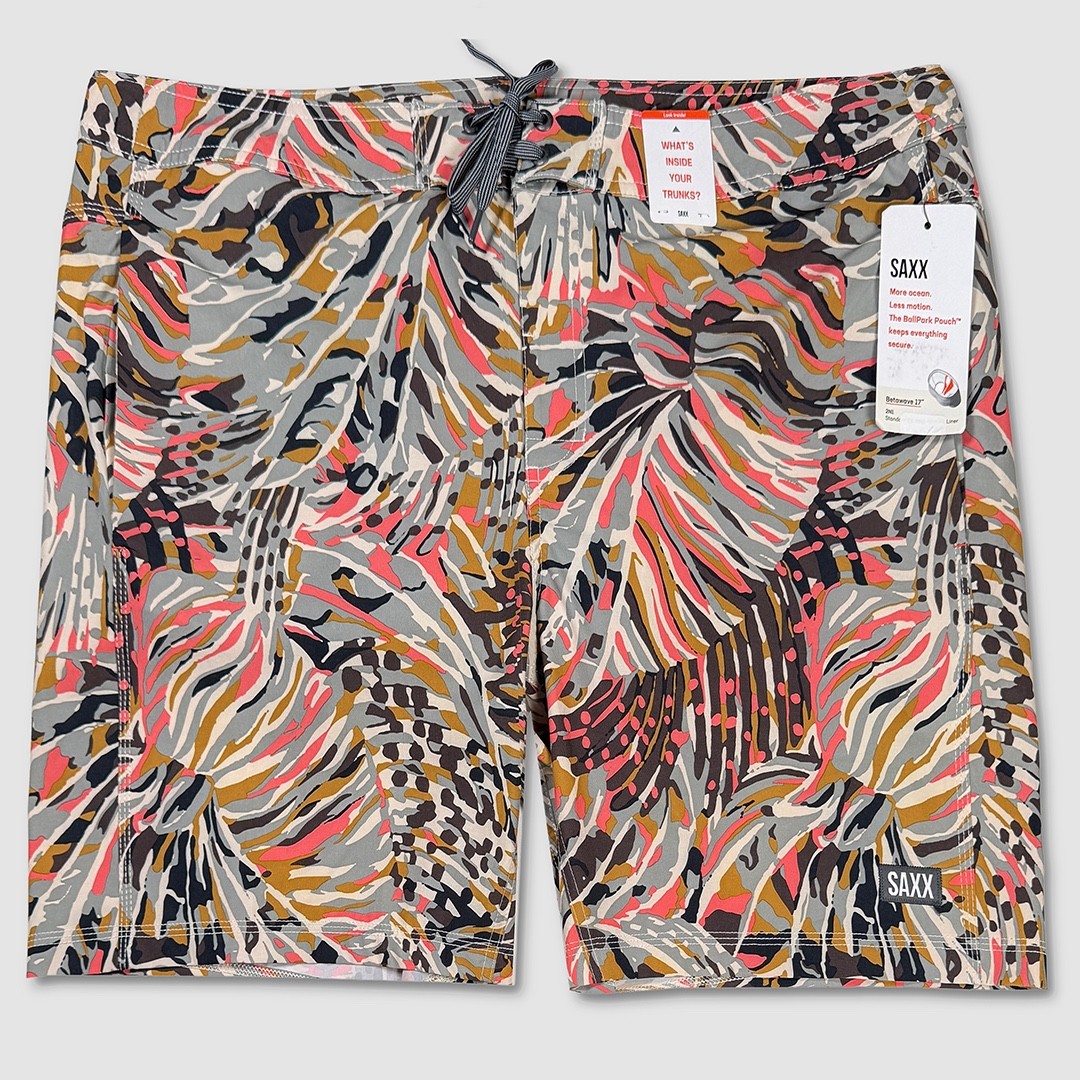 SAXX Betawave 2N1 Boardie 17 Board Shorts - NWT Mens 38 Multicolor - 49037-H3 6990₽