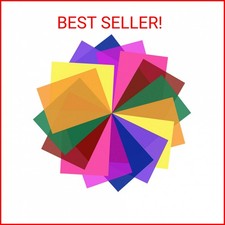 Sakolla 16 Pack Color Correction Gel Light Filter, Transparent Color Lighting Ge