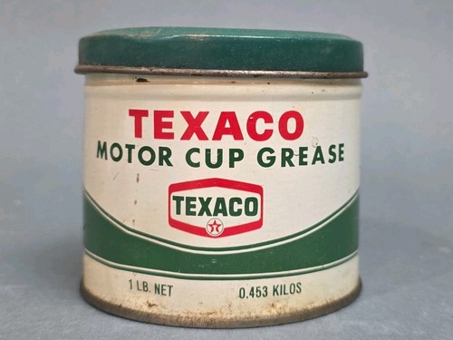 Vintage Texaco Motor Cup Grease One Pound Can The Texas Company Empty