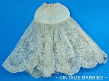 Vintage Barbie Doll Sized Lace Slip Near Mint  1960's
