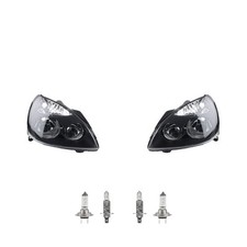 Scheinwerfer Set Halogen passend für Renault Clio BB CB -05 mit H7 H1 L R schw.