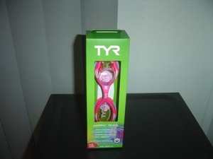 New TYR KIDS SWIMPLE Tie-Dye Kids Swim Goggles- Pink & Blue