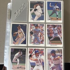 1990 LEAF Baseball Complete Set Thomas, Walker, Sosa RCs In 9 Pocket Pages