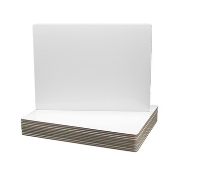 Magnetic Dry Erase Board 9 x 12 in White Plain Lap Board for Classroom Use