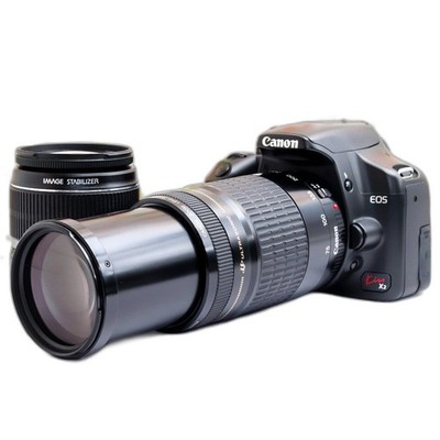 Canon EOS Rebel XSi (Kiss X2) DSLR Camera Double Lens Kit 18-55mm 70-300mm
