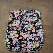 Vintage 1970s Christian Dior Floral Cotton Caftan  One Size  Made in India