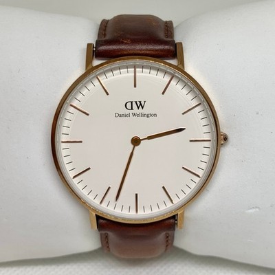 Daniel wellington women s watch rose gold tone 36mm quartz brown leather running