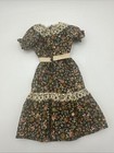 Marx Sindy Doll Black Flowered Dress with Lace 1978 Vintage — photo 2