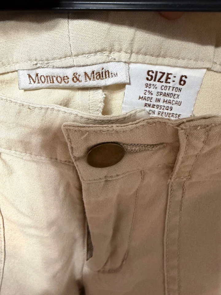 Pantalones cargo Monroe & Main Y2K utilitarios para mujer talla 6 tiro bajo acampanados ropa de calle Foto 4 de 4