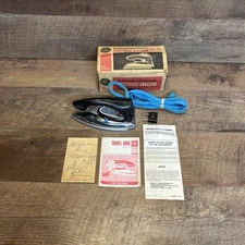 Vintage GE Spray,Steam & Dry Travel Iron With All Original Paper Work