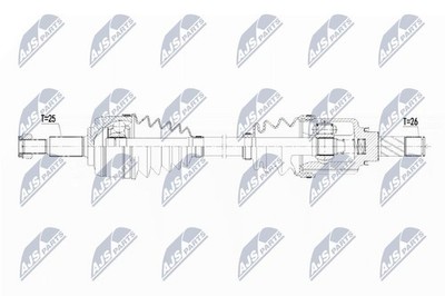 Genuine NTY Drive Shaft NPW-RE-113 for Dacia Renault
