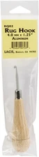 Lacis Punch Needle Rug Hook W/Wood Handle-Aluminum 4mmX1.25"