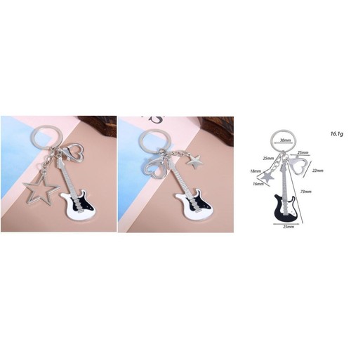 Fun and Creative Guitar Keychain Lightweight Accessory in Multiple Colors - Picture 8 of 14
