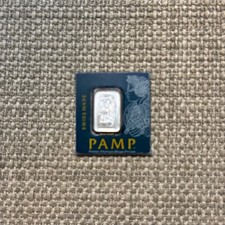 Pamp Suisse Lady Fortuna 1 Gram .9999 Platinum Bar In Assay ~ Premium Swiss PT 3032.59 per troy oz