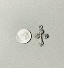 Silver Tone Floral Cross Pendant - Religion Faith Christian Jewelry — photo 2