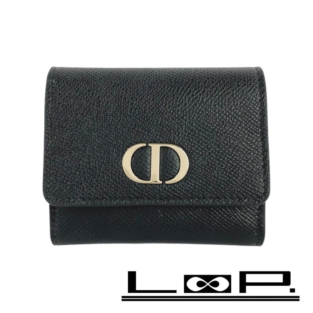 VENTE !!!! Portefeuille neuf même Dior triple pli cuir noir boîte GP occasion LOOP 0