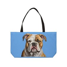 American Bulldog Artful Weekender Tote