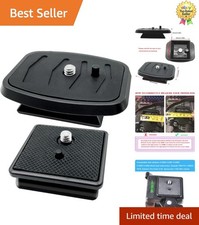 2 Pack Tripod Quick Release Plates - 41mm  43mm Mount for Secure Camera Setup