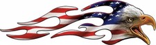 American eagle flag vinyl decal sticker  Set 2 12"x3.50"