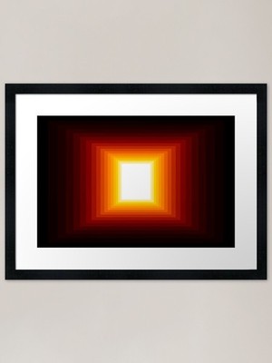 Gerahmter Kunstdruck mit warmem Farbverlauf gerahmt Wandbild Poster Leinwanddruck Bild
