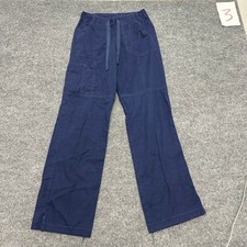 Carhartt Scrub Pants Womens Size XS Navy Blue Ripstop Cargo Drawstring Utility