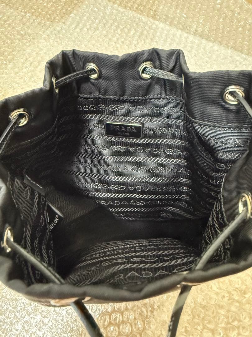 Prada Drawstring Bag Evening Purse Black Limited … - image 3