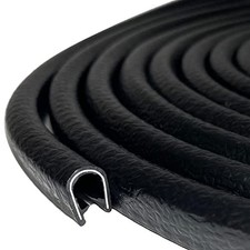 Rubber Edge Trim Black 26Feet, Fits 1/4  Edge, Flexible U Shape Fits 1/4" Edge