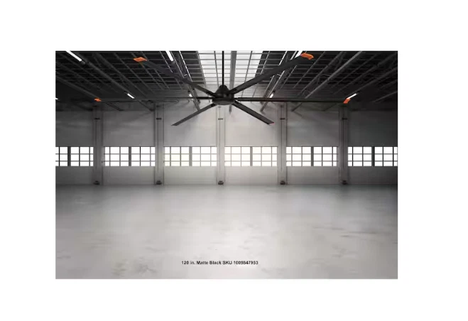 Commercial Electric 10ft Matte Black Ceiling Fan Indoor/Outdoor Wall Control - Image 3 of 4