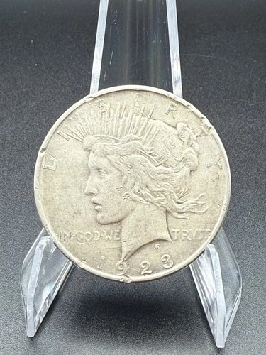 1923-D US Peace SILVER Dollar! "Denver" Mint! Choice VF! Old US Coin!