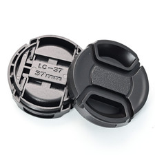 37mm Front Lens Cap 2 PACK Center Pinch Snap-On Cover for Canon Nikon Sony