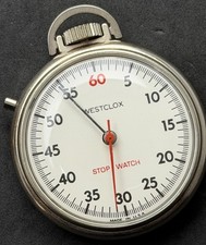 Vintage 1950s WESTCLOX 10887 Mechanical Stop Watch Made In USA New Old Stock