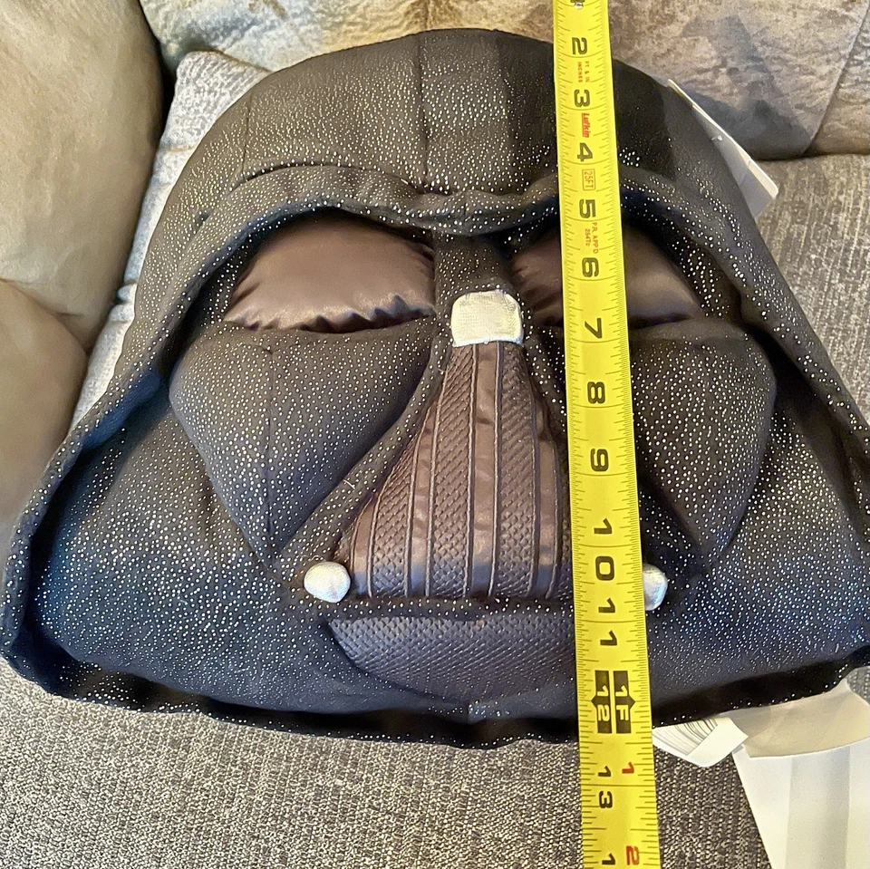 Disney Star Wars Darth Vader Almohada 15" pulgadas Almohada de Felpa Negra Brillante Nueva con Etiquetas Foto 4 de 4