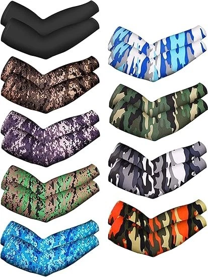 9 Pairs of Arm Sleeves for Men and Women UV Sun Protection Arms