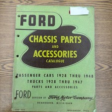 Ford Chassis Parts Accessories Catalogue 1928-1947 Cars Trucks