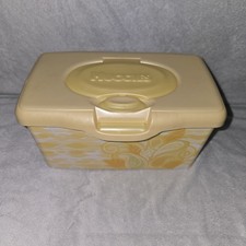 Huggies Hard Shell Baby Wipes Refillable Pop Top Container - Gold Yellow Design