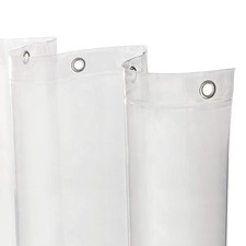 Kenney KN61443 Medium Weight 5 Gauge Waterproof PEVA Shower Curtain Liner with R