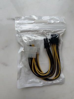 an axGear Dual 4-Pin Molex IDE to 8-Pin PCI Express Power Cable adapter
