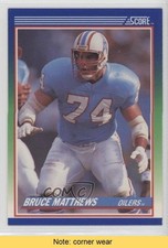 1990 Score Bruce Matthews #93 HOF READ 0b5