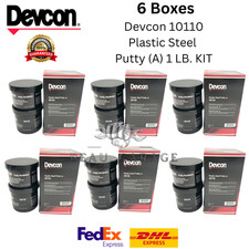 6 x DEVCON 10110 PLASTIC STEEL PUTTY A 1 lb. Kit FREE EXPRESS SHIPPING