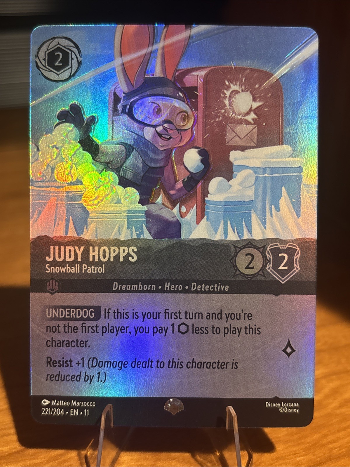 Judy Hopps - Snowball Patrol (Epic) 221/204 Winterspell Holo