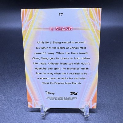 25! 🚨2026 Topps Disney Neon Mulan's Li Shang Orange Diamond #77