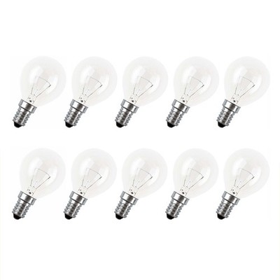 10 x Tropfen Glühbirne 25W E14 klar Glühlampe 25 Watt Glühbirnen Glühlampen P45