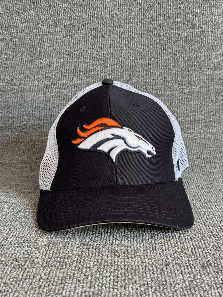 '47 Brand Denver Broncos NFL Trucker Snapback Hat Black White Mesh Back