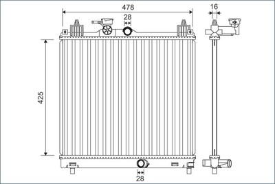 Radiatore, Raffreddamento motore VALEO 732577