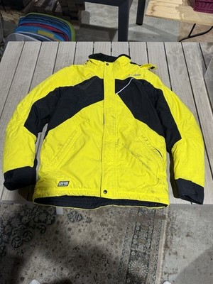 Ski-Doo Team BRP Snowmobile Jacket Size YOUTH 16 Yellow Black Insulated Winter