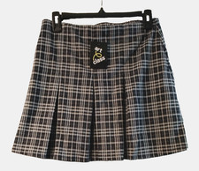 Art Class Girls Pleated Plaid Skirt Navy Blue Size XXL Elastic Waist