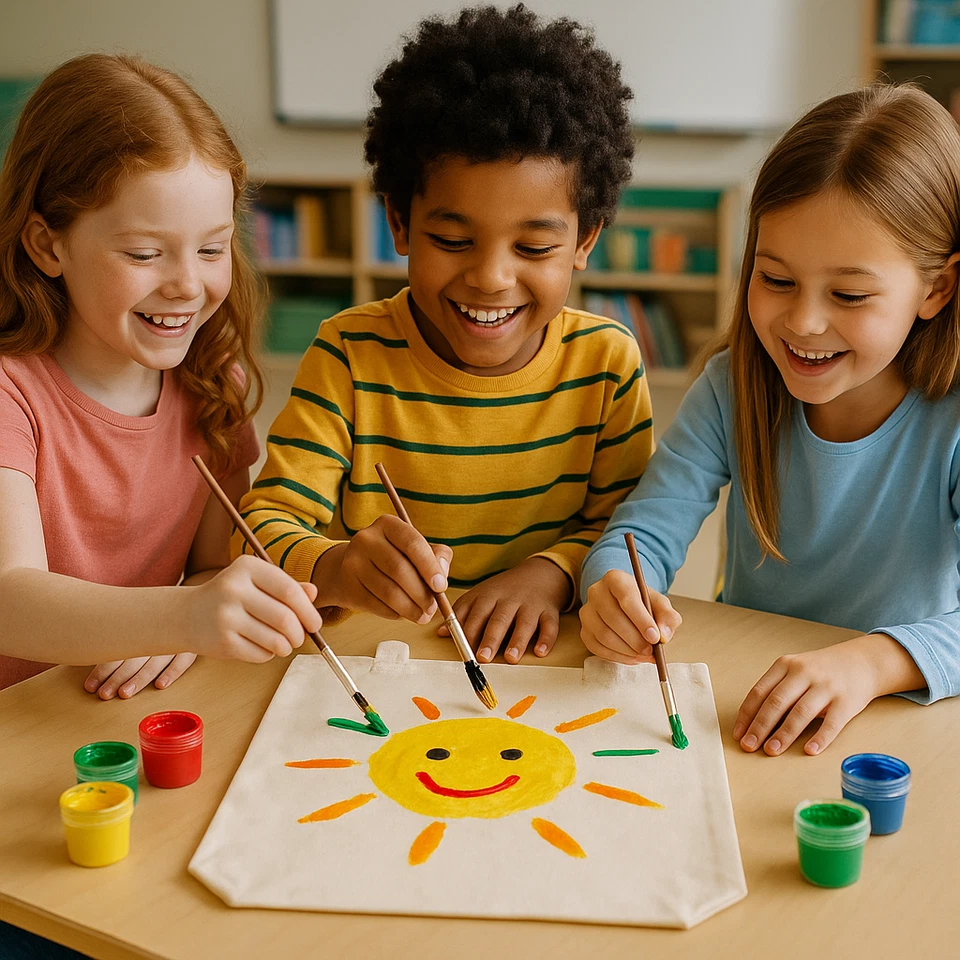 Cotton Tote Bags 100 Pack Reusable Plain Canvas Shopping Grocery Bags Bulk Print - Image 3 of 4