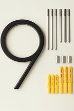 5 Inch Modern House Numbers Heavy-Duty Zinc Alloy Address Numbers with A
