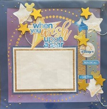 Disney 12x12 Premade Scrapbook Page-When You Wish Upon a Star